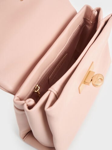 Mini Kerry Chain-Handle Crossbody Bag, Light Pink, hi-res