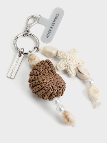 Crochet Seashell-Starfish Beaded Charm, Multi, hi-res