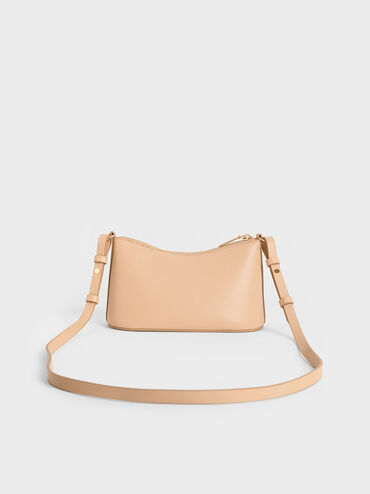 Robyn Elongated Chain-Handle Bag, Beige, hi-res