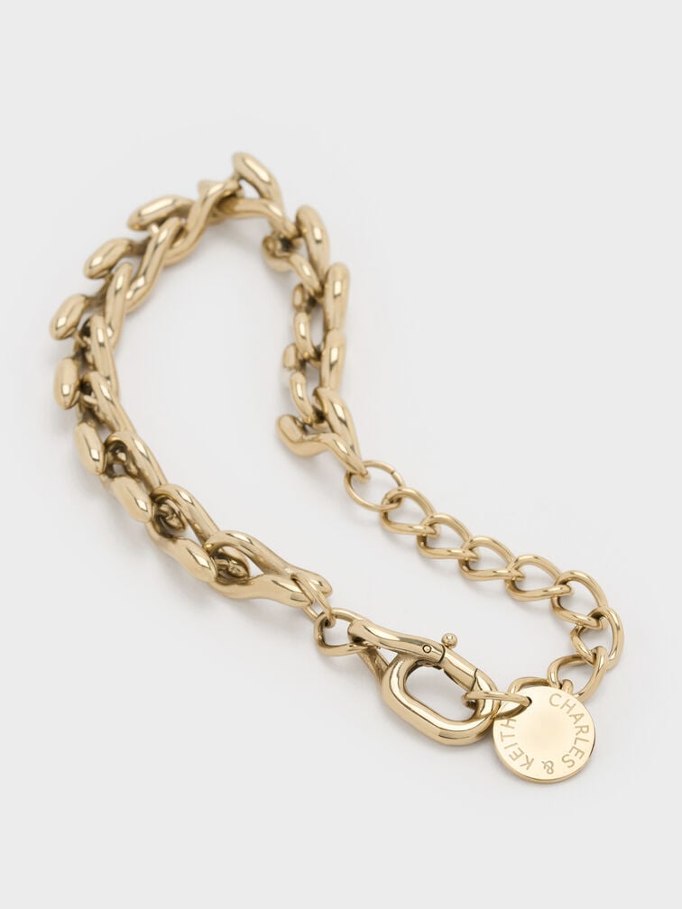 Kris Chain-Link Bracelet, Gold, hi-res