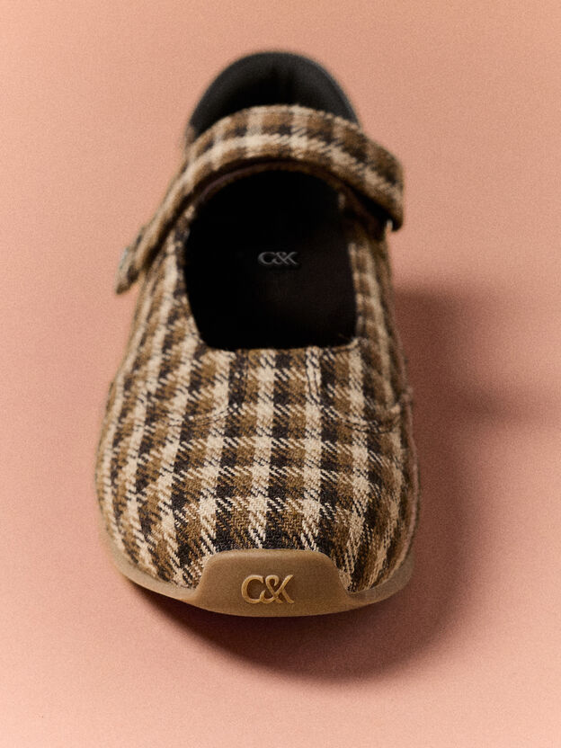 Jace Leather Checkered Mary Jane Sneakers, Multi, hi-res