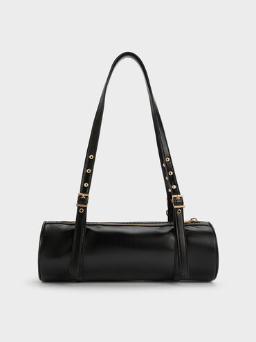 Rey Elongated Shoulder Bag, Black, hi-res