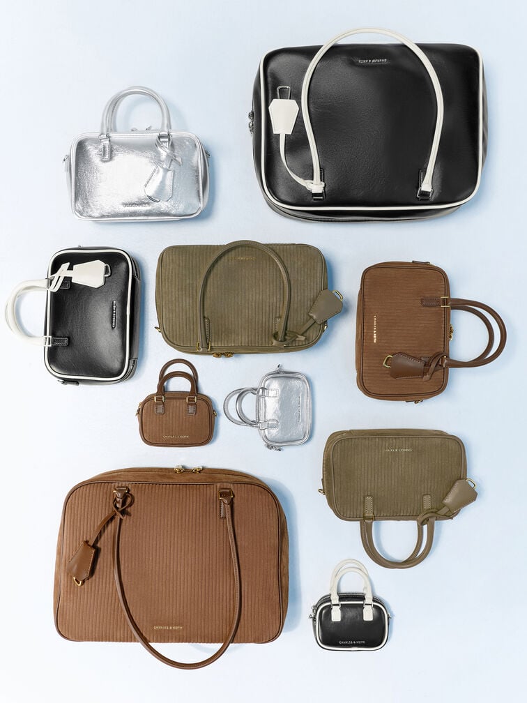 Mini Sianna Corduroy Bowling Bag, Mocha Brown, hi-res