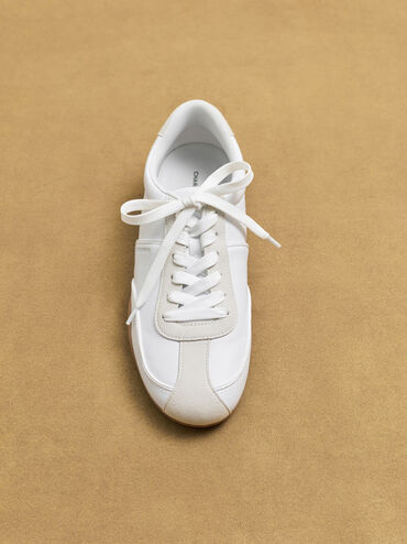 Louise Two-Tone Sneakers, White, hi-res