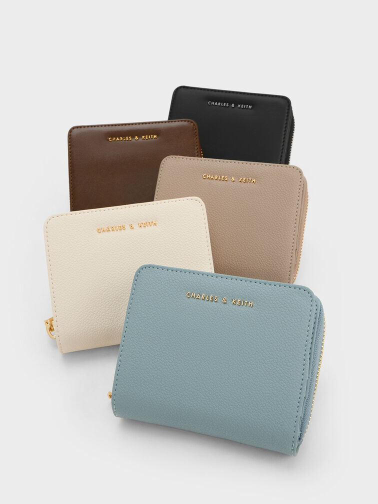 Finley Zip-Around Small Wallet, Cream, hi-res