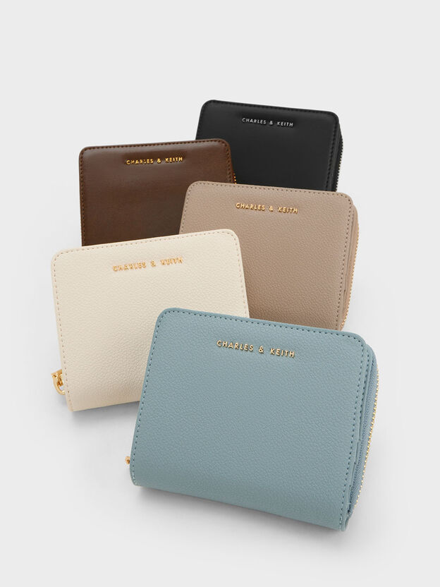 Finley Zip-Around Small Wallet, Cream, hi-res