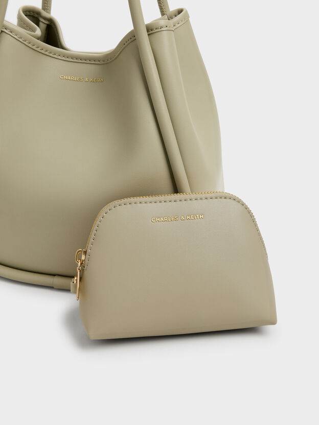 Mini Lyla Tubular Tote Bag, Pale Olive, hi-res