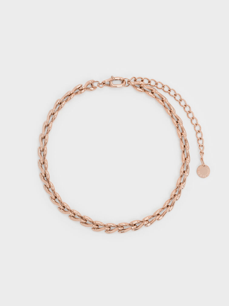 Kris Chain-Link Choker Necklace, Rose Gold, hi-res