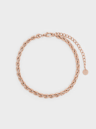 Kris Chain-Link Choker Necklace, Rose Gold, hi-res