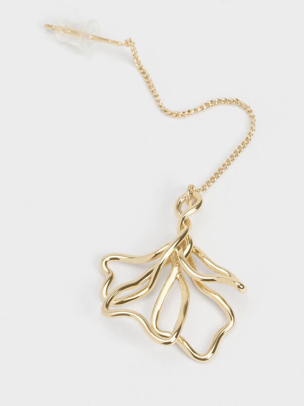 Fernley Flower Chain Drop Earrings, Gold, hi-res