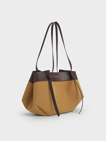 Calla Suede Tote Bag, Sahara Sand, hi-res