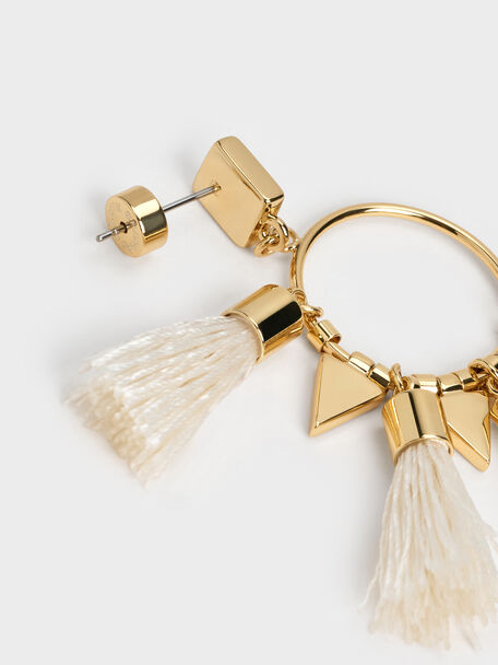 Orelia Tassel Drop Earrings, Cream, hi-res