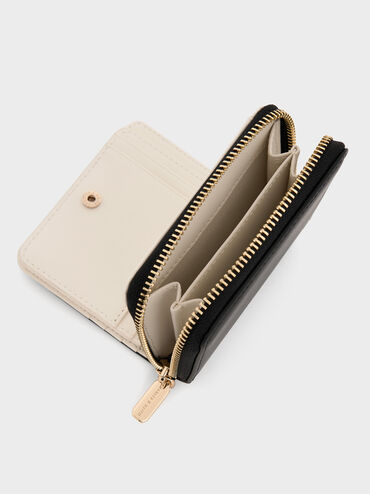 Finley Zip-Around Small Wallet, Black, hi-res