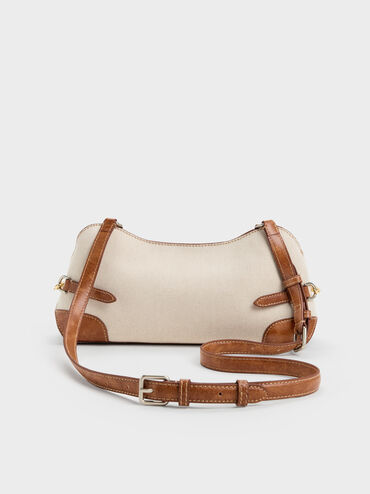 Delfina Canvas Chain Side-Belt Shoulder Bag, Multi, hi-res