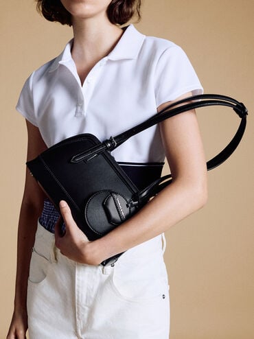 Enola Elongated-Handle Bag, Noir, hi-res
