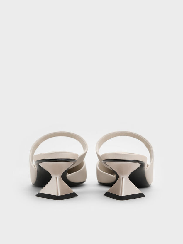 Vada Asymmetric Sculptural Heel Pumps, White, hi-res