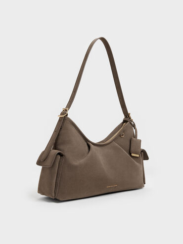 Khai Side-Pocket Shoulder Bag, Stone Grey, hi-res