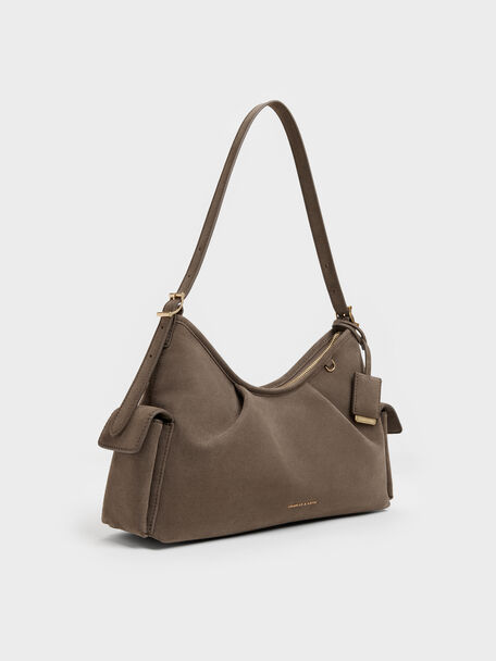 Khai Side-Pocket Shoulder Bag, Stone Grey, hi-res