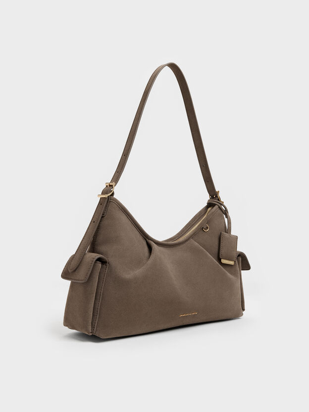 Khai Side-Pocket Shoulder Bag, Stone Grey, hi-res