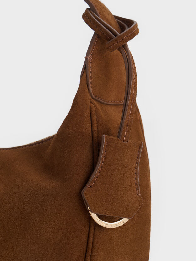 Large Vega Faux Suede Hobo Bag, , hi-res