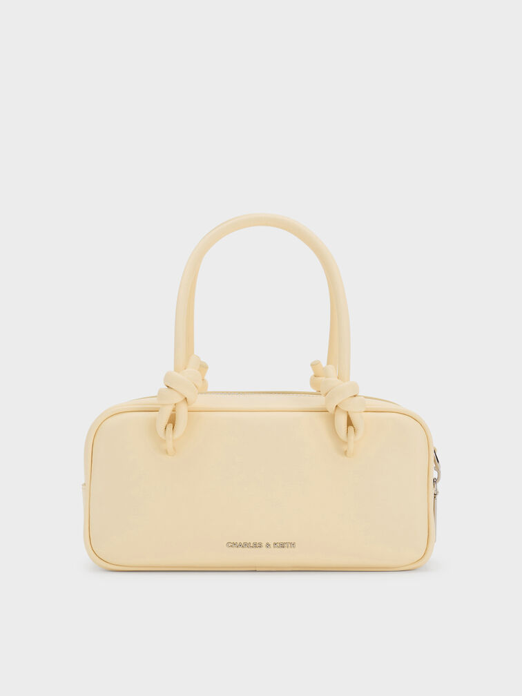 Sammie Knotted-Handle Elongated Bag, Butter Yellow, hi-res