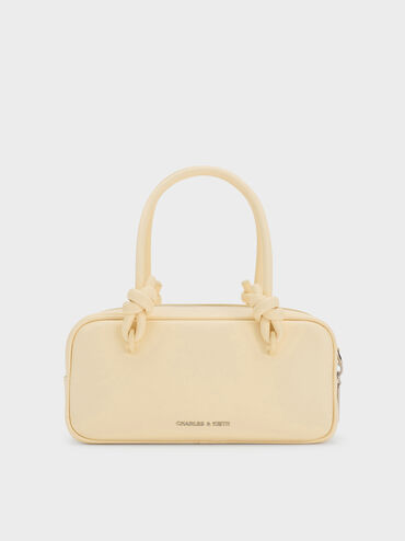 Sammie Knotted-Handle Elongated Bag, Butter Yellow, hi-res