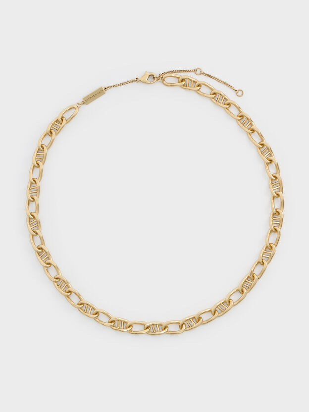 Nyra Mixed-Link Chain Necklace, Gold, hi-res