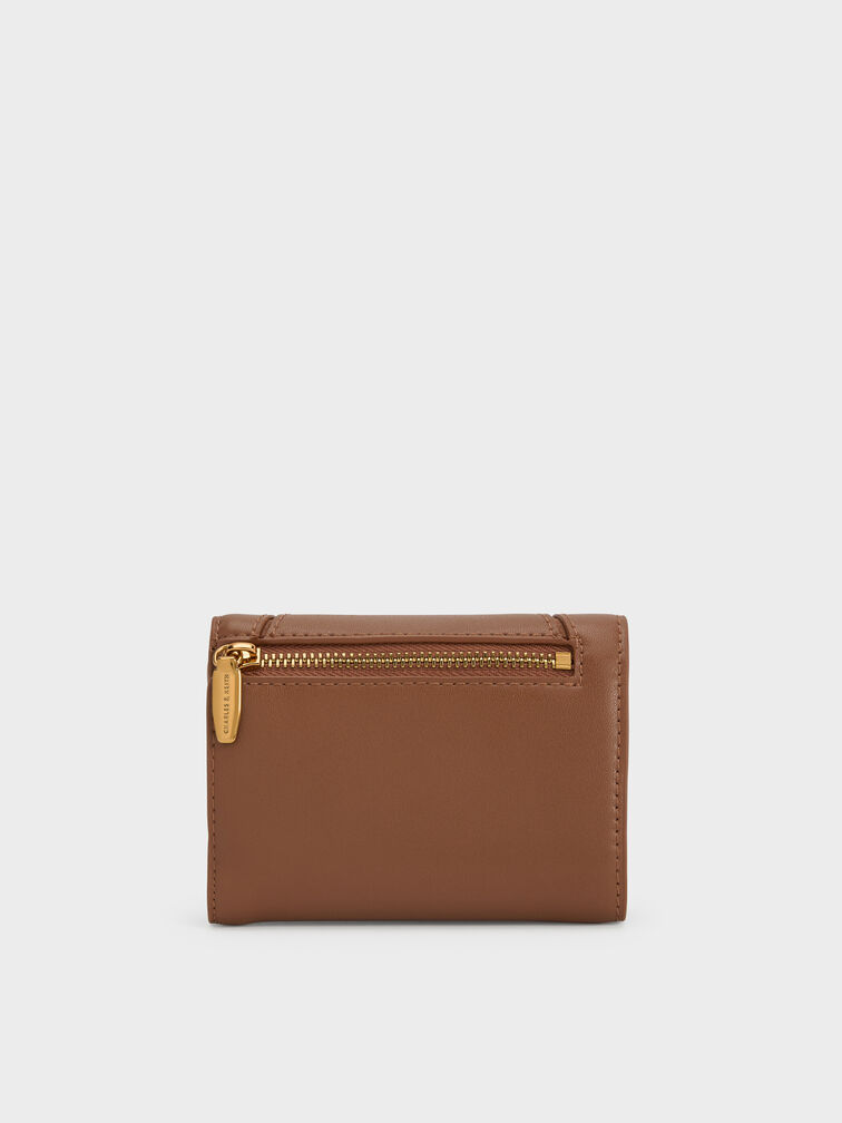 Nasrin Geometric Wallet, Chocolate, hi-res