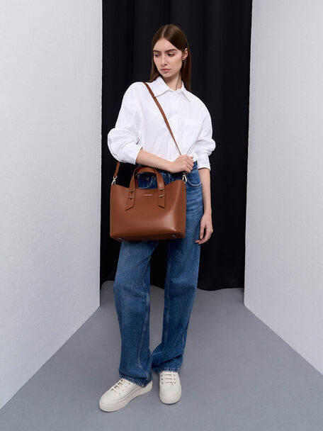 Shania Tote Bag, Chocolate, hi-res