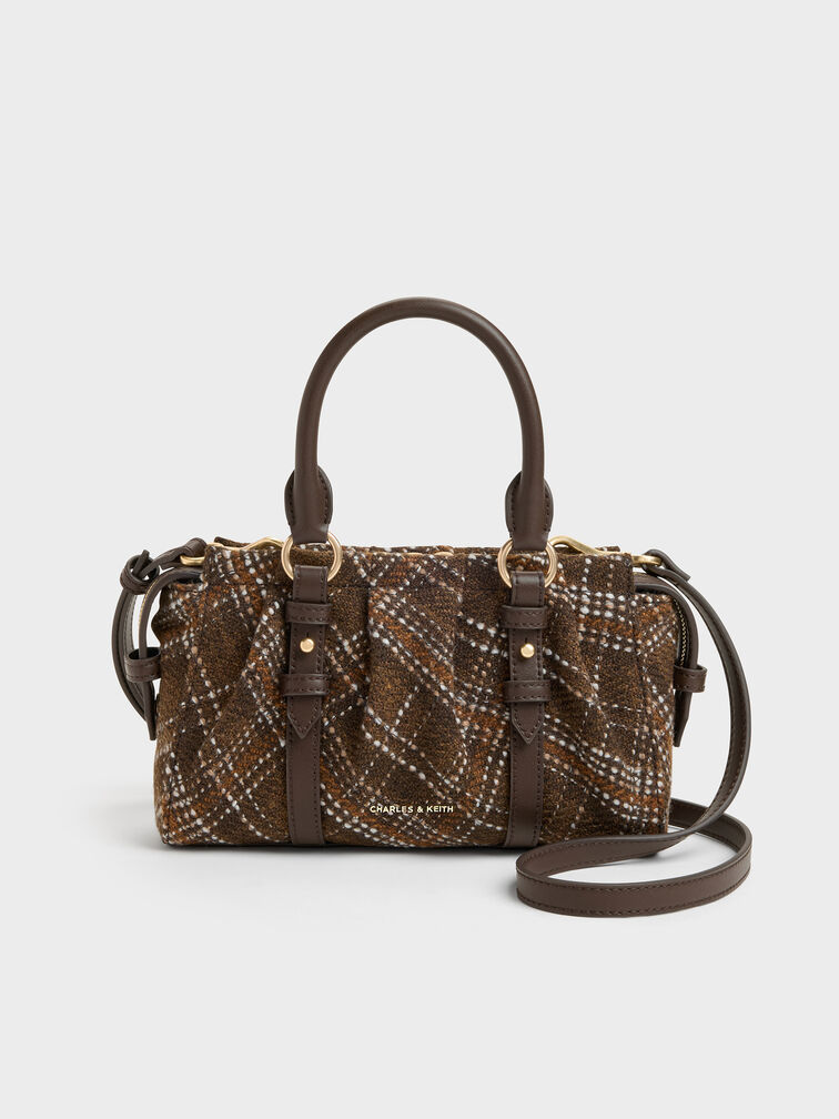 Britton Checkered Top Handle Tote Bag, Multi, hi-res