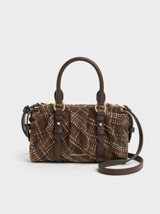 Britton Checkered Top Handle Tote Bag, Multi, hi-res