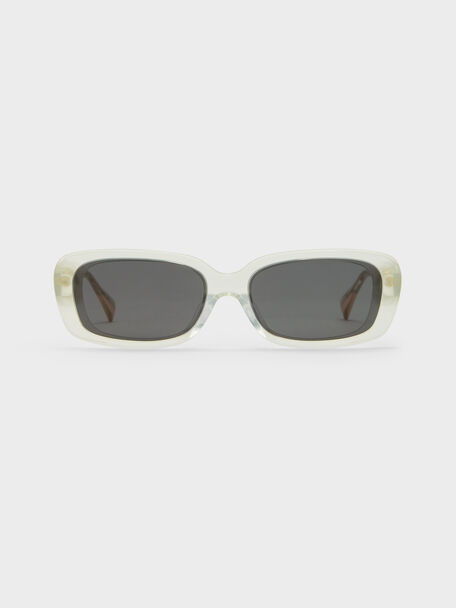 Aubrey Rectangular Sunglasses, Mint Green, hi-res