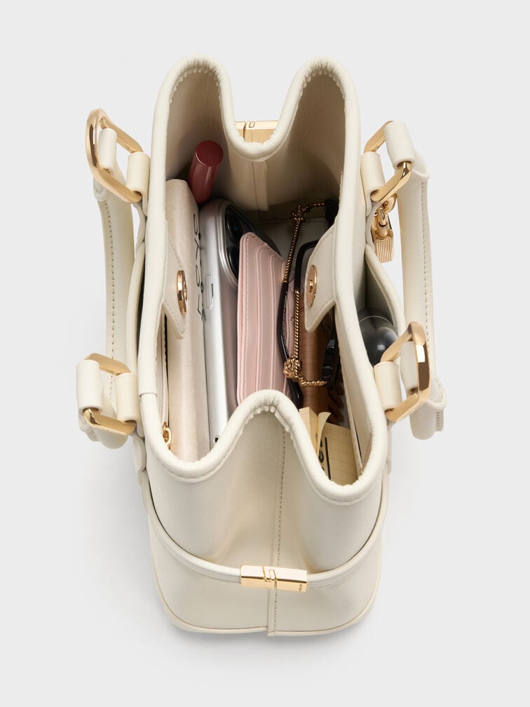 Mini Scottie Tote Bag, Cream, hi-res