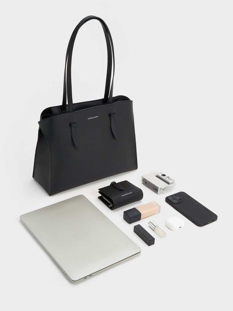 Allyn Elongated-Handle Tote Bag, Noir, hi-res