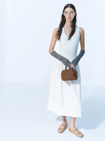 Mini Sianna Corduroy Bowling Bag, Mocha Brown, hi-res