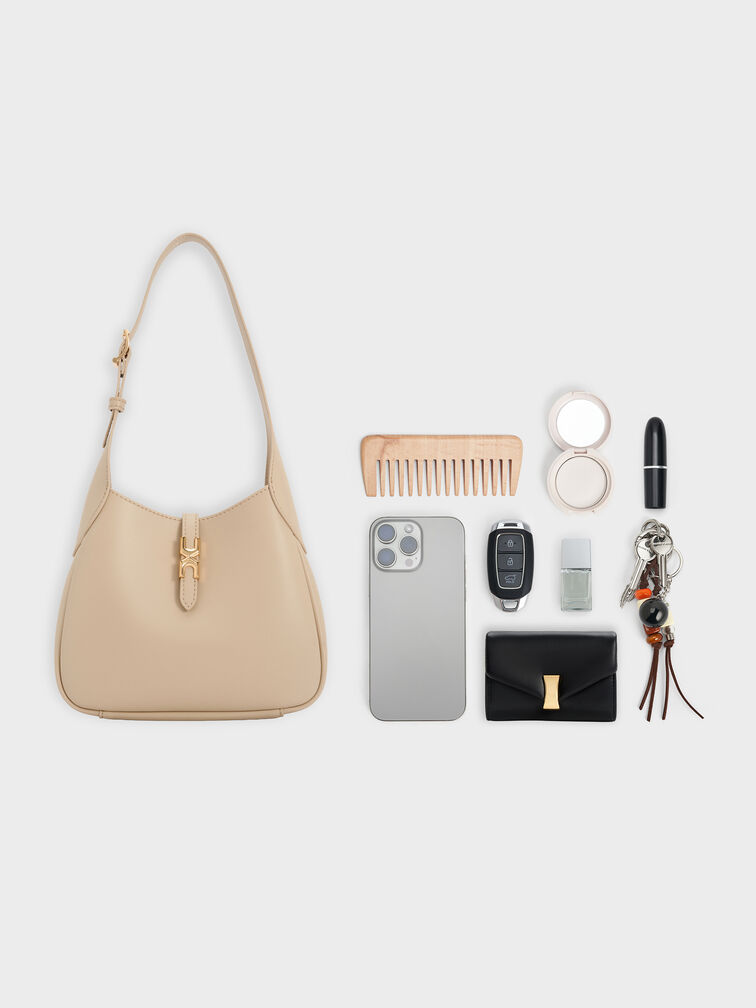 Mini Adalyn Hobo Bag, Dusted Oat, hi-res