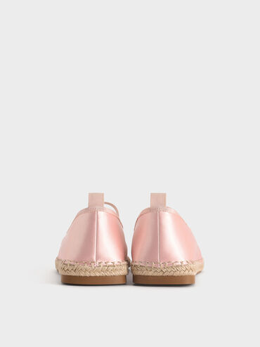 Bernadine Recycled Polyester Tie-Around Espadrille Flats, Pink, hi-res