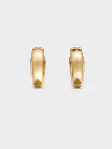 Annalise Huggie Earrings, Gold, hi-res