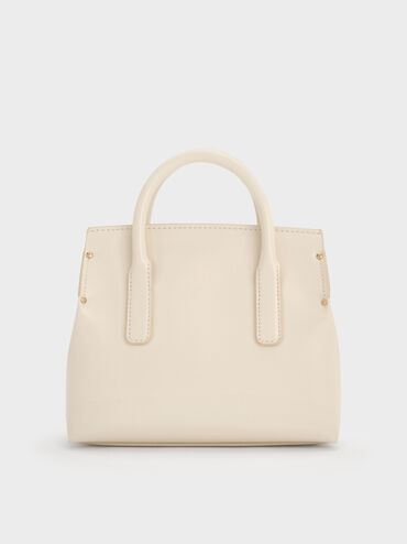 Rene Structured Top Handle Bag, Cream, hi-res