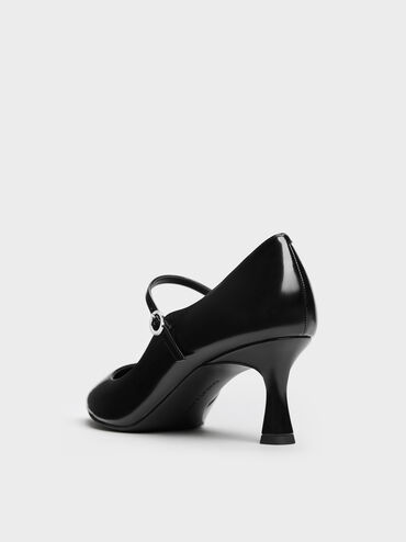Pointed Mary Jane Pumps, Black Box, hi-res