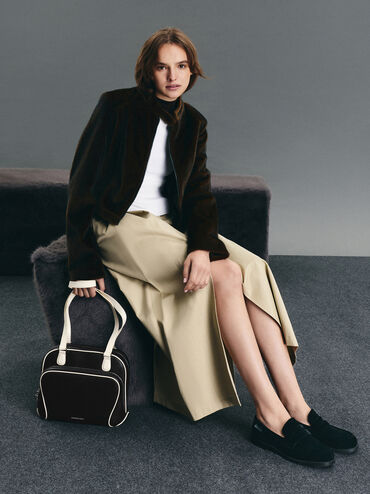 Nelly Two-Tone Front-Pocket Boxy Backpack, Multi, hi-res