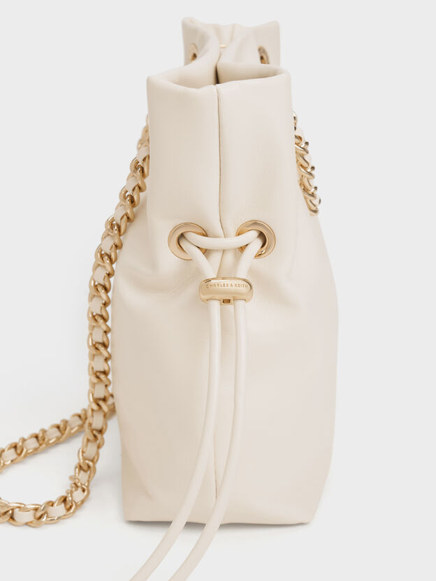 Arya Braided-Chain Crossbody Bag, Cream, hi-res