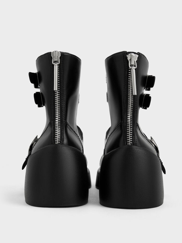 Robbie Ankle-Strap Mary Jane Boots, Black Robbie Ankle-Strap Mary Jane Boots, Black, hi-res