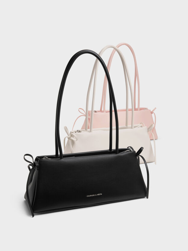 Hazel Bow Shoulder Bag, Soft Pink, hi-res
