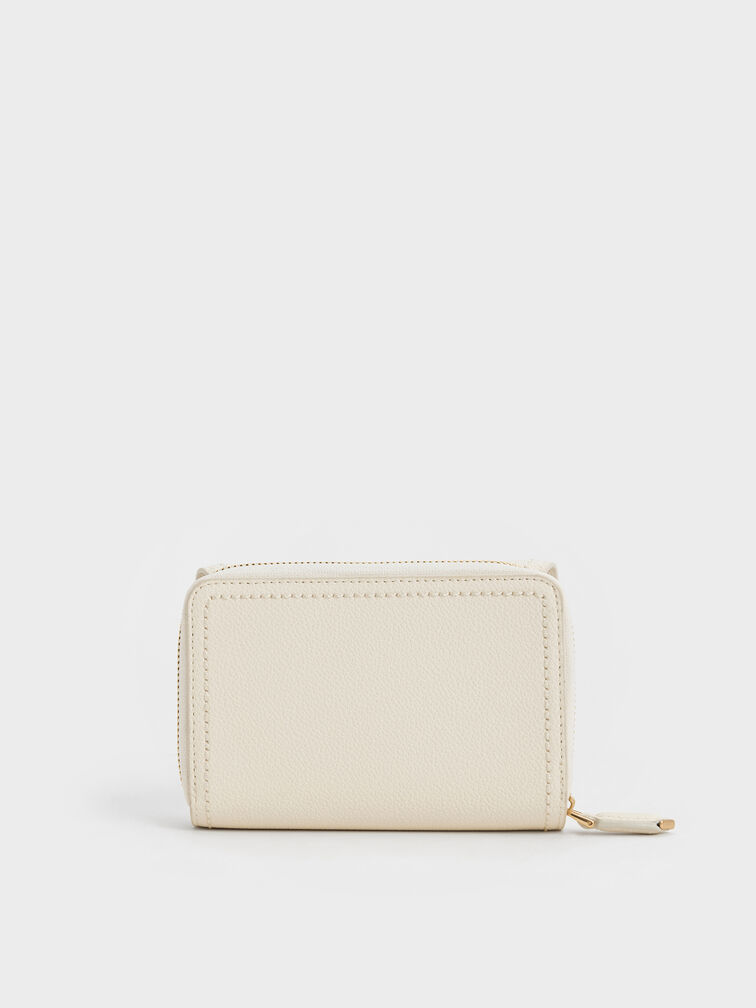 Stitch Trim Envelope Wallet, Cream, hi-res