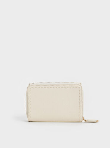 Stitch Trim Envelope Wallet, Cream, hi-res
