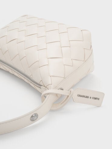 Ivette Woven Shoulder Bag, Cream, hi-res