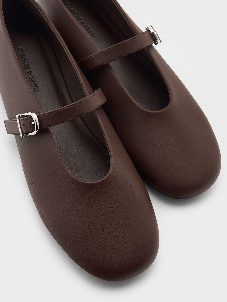 High-Vamp Mary Janes, Dark Brown, hi-res