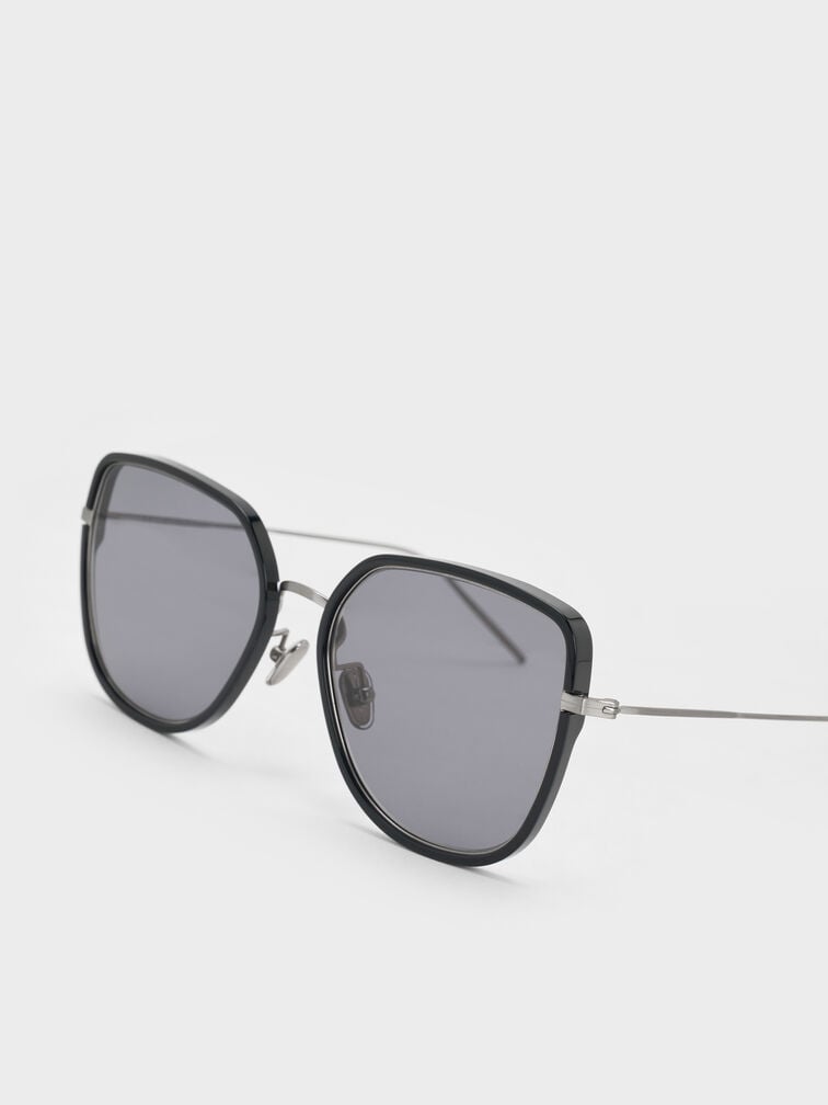 Lisbeth Butterfly Sunglasses, Noir, hi-res