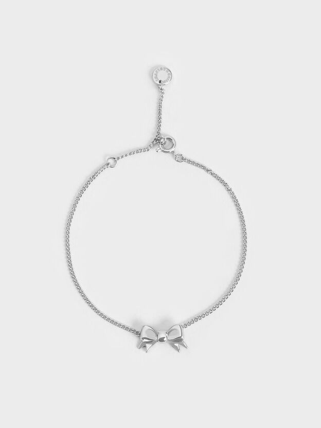 Paige Ribbon Bracelet, Silver, hi-res